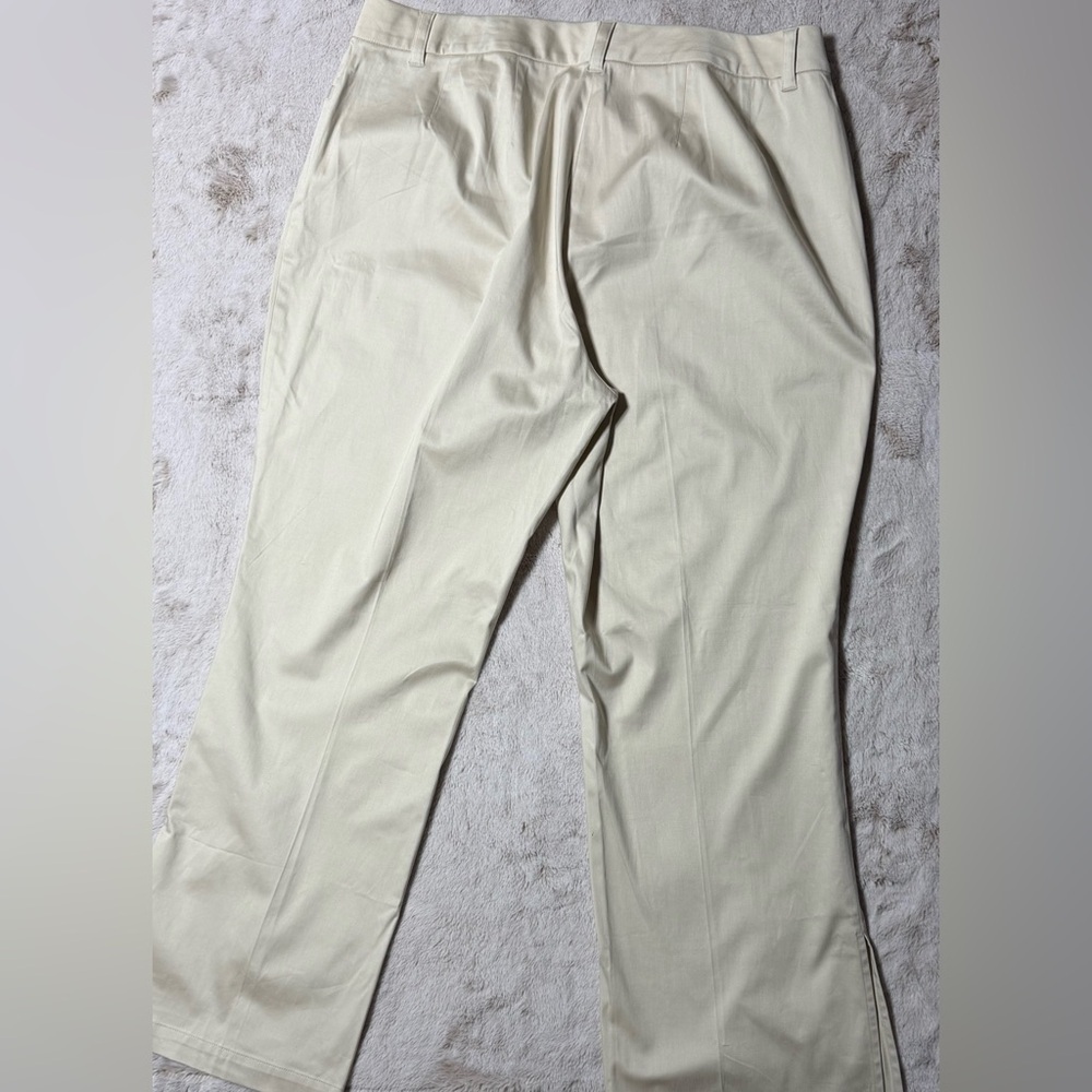 Anne Klein Studio Khaki Chinos with Side Slits 18W - Picture 8 of 8